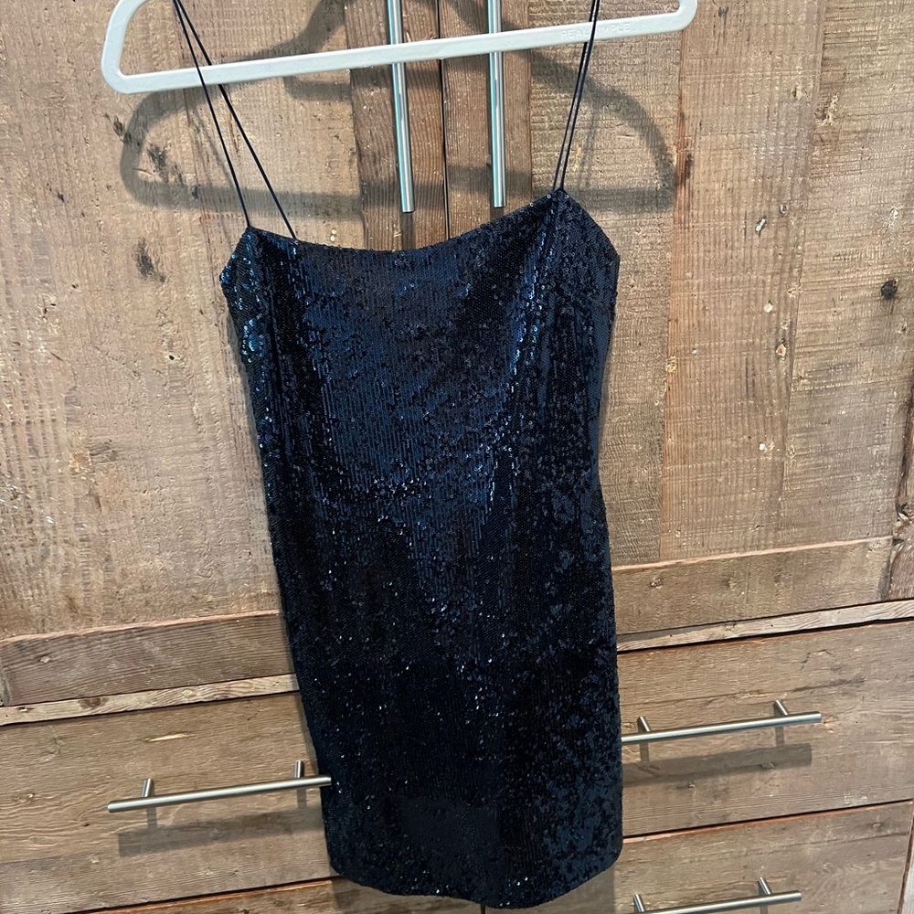 Elegant & Sexy Black Sequin Dress